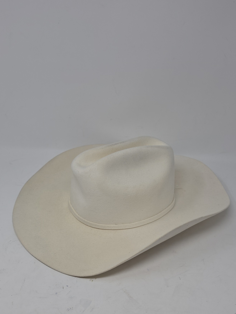 Serratelli Hat Company 6X Beaver Classic Cream Felt Cowboy Hat Men's Size 6 3/4